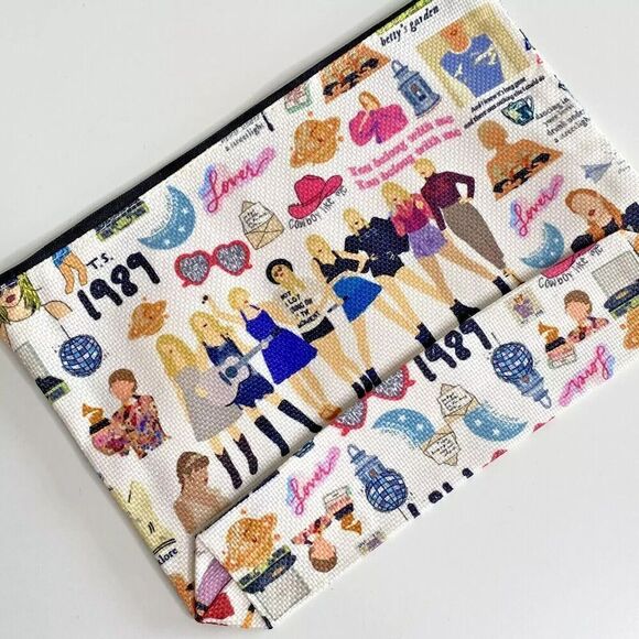 Taylor Swift Makeup Bag School Pencil Pouch 10 x 7 Swifties 1989 Lover - Picture 8 of 8